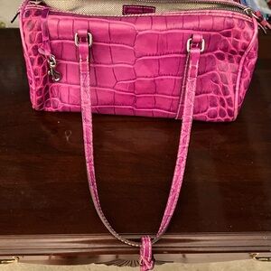 Dooney & Bourke Reptile Embossed Nile Collection Barrel Bag